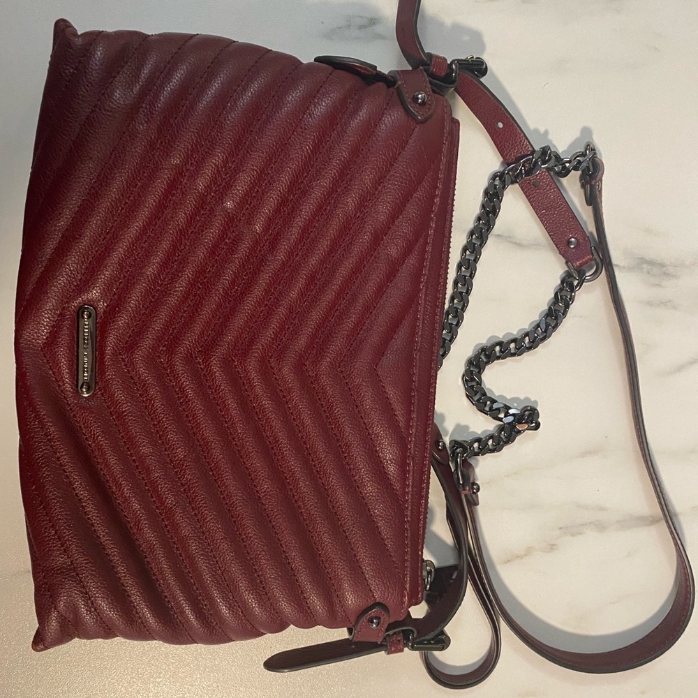 Rebecca Minkoff Edie Top Zip Crossbody Cherrywood